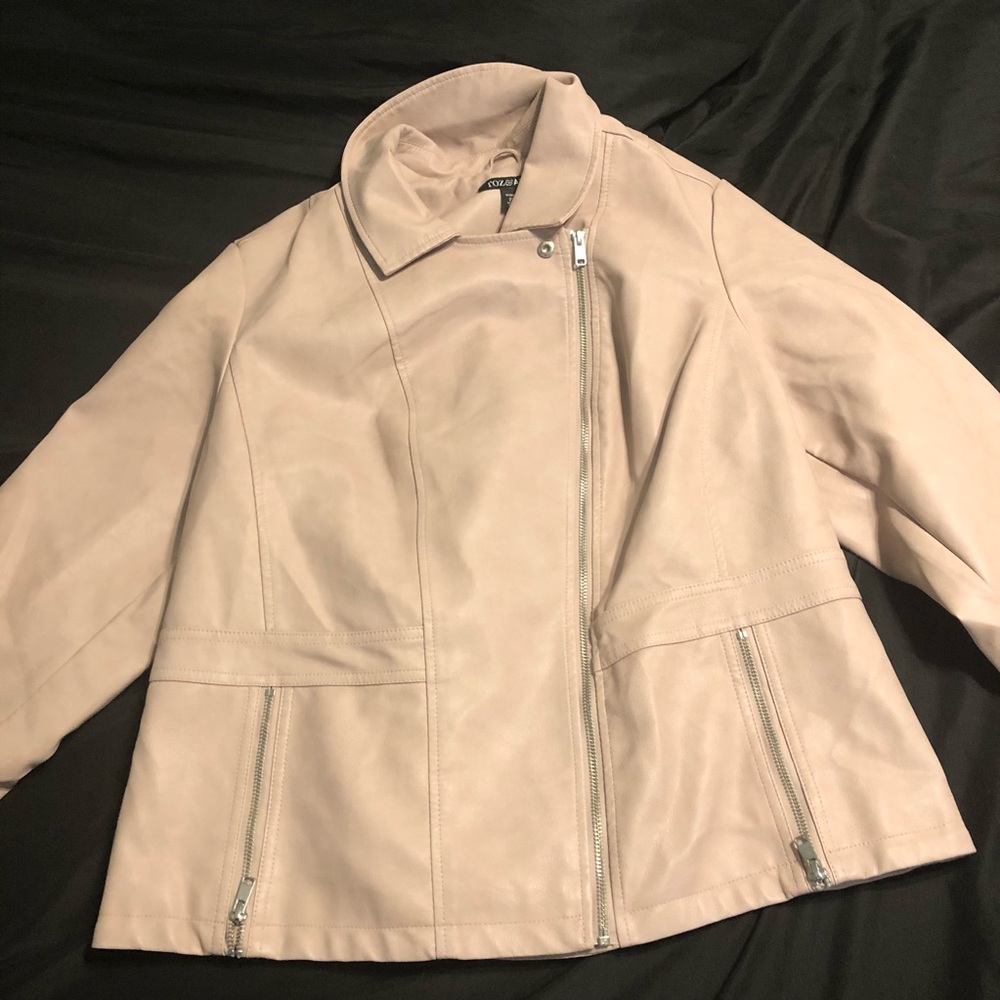 Pink fashion jacket 2x roz&ali new dress barn